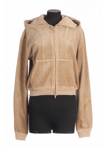 SHRUNKEN ZIP UP HOODIE