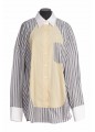 COTTON MIXED STRIPE PJ SHIRT