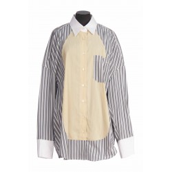 COTTON MIXED STRIPE PJ SHIRT