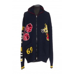 CLOUD LEOPARD ZIP CARDIGAN