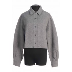 CROPPED BUTTON DOWN SHIRT