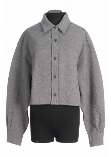 CROPPED BUTTON DOWN SHIRT