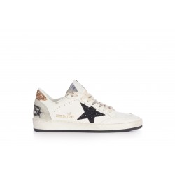 BALLSTAR LEATHER UPPER AND TOE GLITTER STAR AND HEEL