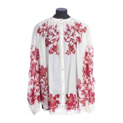 CHEMISE PLISSEE AVEC COL BANDE