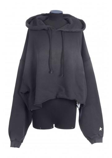 STAR/ W'S OVERSIZE CROPPED HOODIE