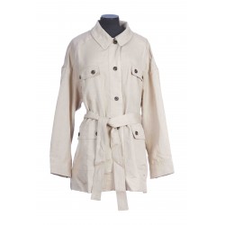 VESTE 75CM TISSU LEGER LIN