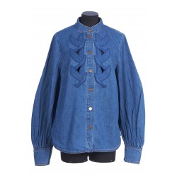 DENIM APPLIQUE SHIRT