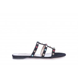SLIDE ROCKSTUD T05 CROSTA/MULTICOLOR CABOCHON STONES-PLATIN