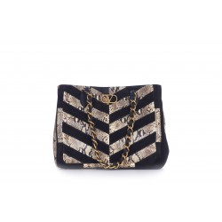 TOTE LASEINE PATCHWORK PITONE VINTAGE SUEDE GOLD