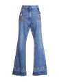 DENIM 5 TASCHE RICAMO FARFALLE PATCH