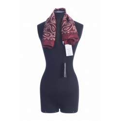 GOLDEN FOULARD PAISLEY PRINT SILK