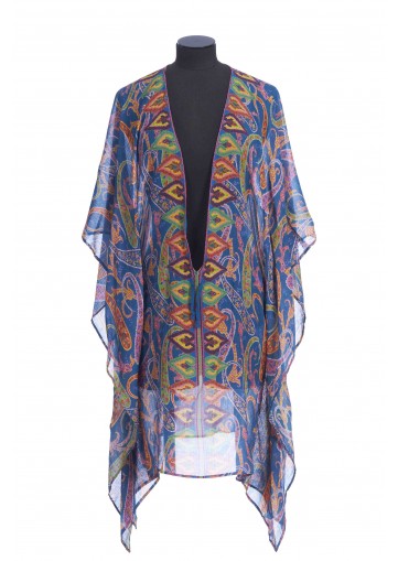 ROBE DE PLAGE MINI KIMONO AVEC CORDON