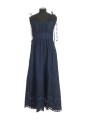 MAHON BRODERIE DENIM MIDI