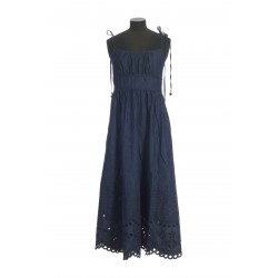 MAHON BRODERIE DENIM MIDI