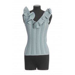 ASTER METALLIC FRILL TOP